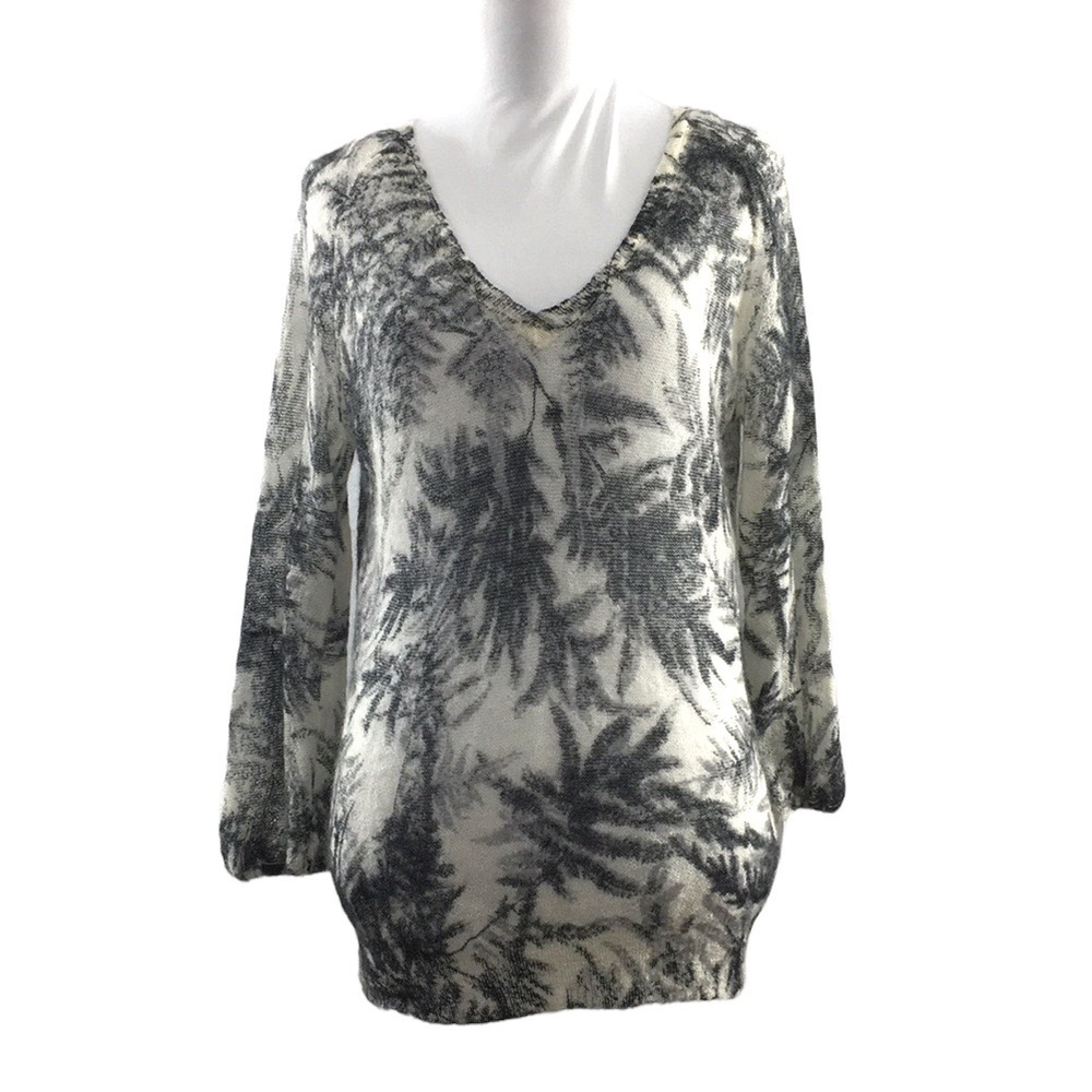 Anthropologie‎ Guinevere Woodland Haze Fern Gray Sweater Womens Small